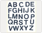 Letters Fabric Stickers-TZ-20028